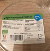Chips de pommes de terre bio