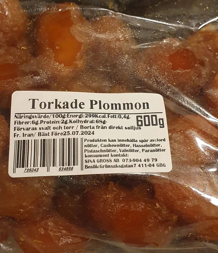Tørkede plommer