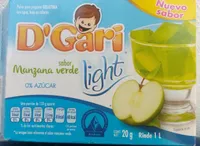 Polvo para preparar gelatina de agua sabor Manzana verde