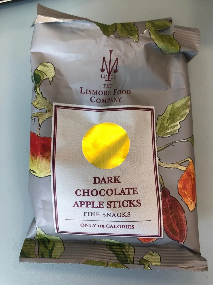 Dark chocolate apple stick