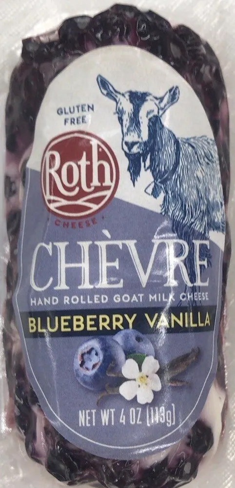 Blueberry Vanilla Fresh Goat Cheese Log