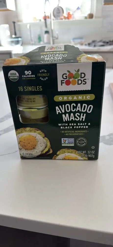 Organic Avocado Mash with Sea Salt & Black Pepper