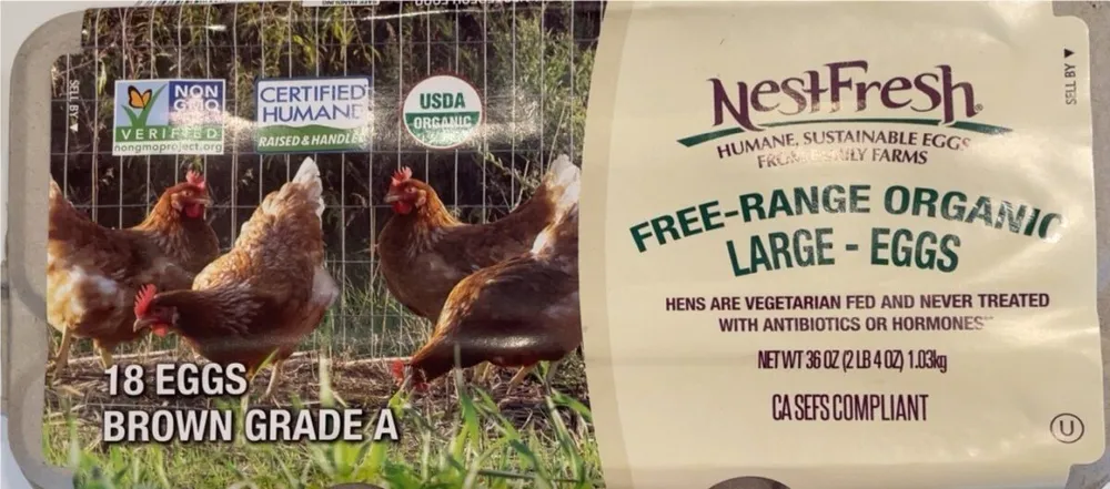 Shell Eggs, Free-Range Organic
