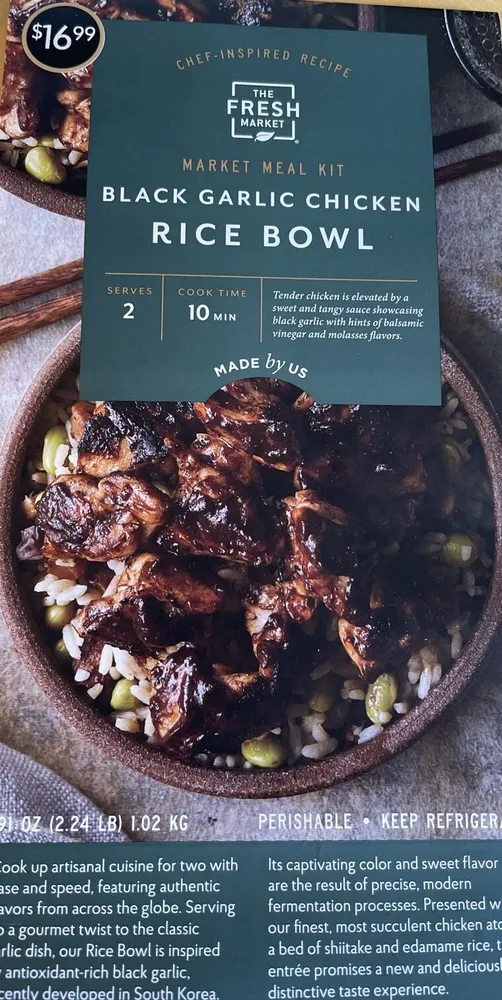 Fresh market black garlic chicken