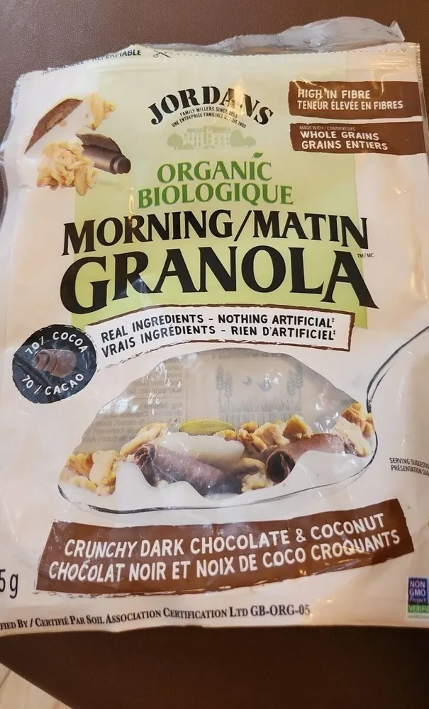 Organic Morning Granola Crunchy Dark Chocolate & Coconut