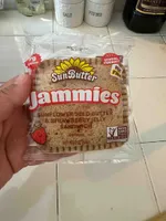 Sunflower seed butter and strawberry jelly sandwich