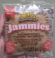 Jammies Sunflower Butter & Strawberry Jelly Sandwich