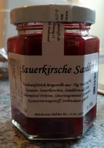 Sauerkirsche Sanddorn Marmelade