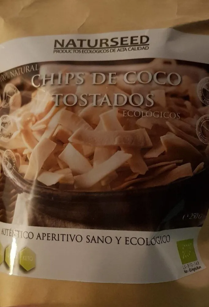 Chips de coco tostados