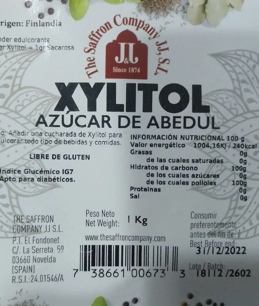 Xylitol azucar de abedul