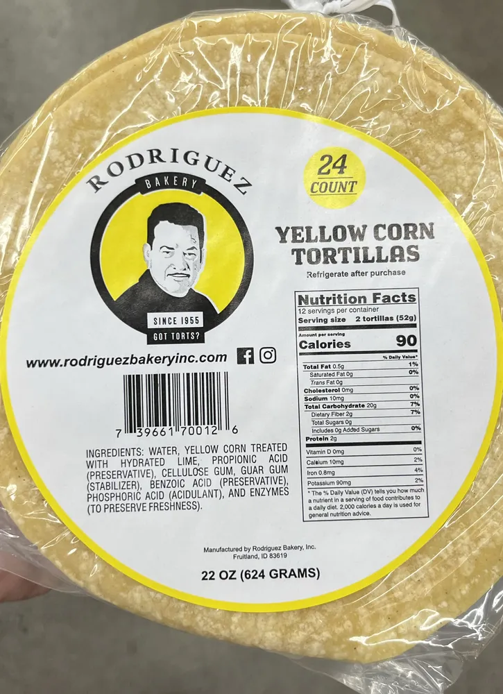 Yellow Corn Tortillas