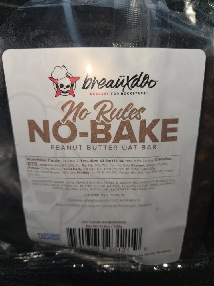 No Bake Peanut Butter Oat Bar