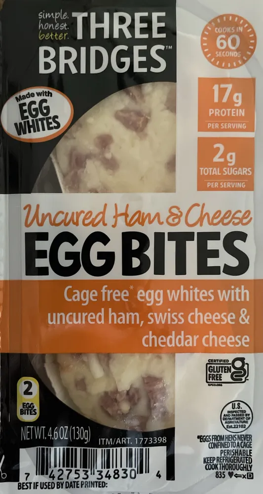 Uncured Ham & Cheese Egg Bites