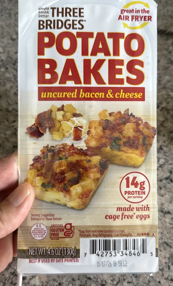POTATO BAKES uncured bacon & cheese