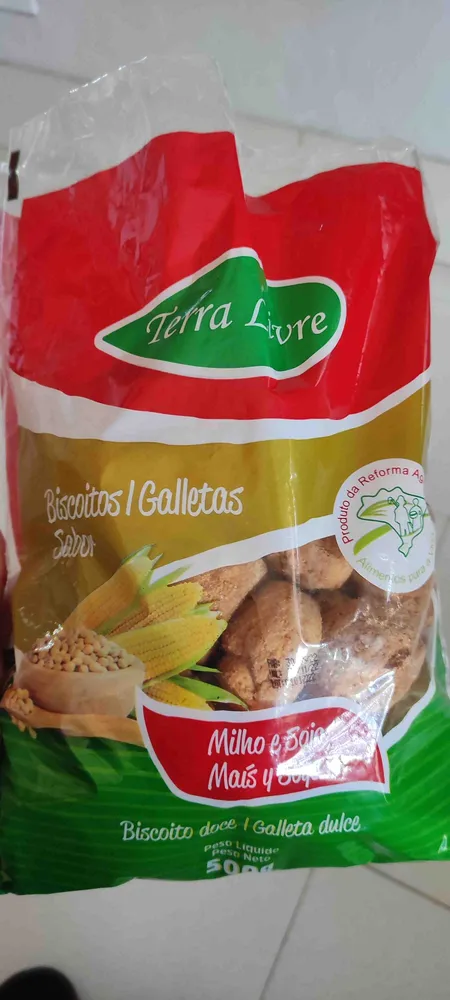 Biscoito milho e soja