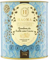 Bombom 56 Cacau Recheio Creme De Avelã Com Cacau Zero Lactose Haoma Lata 200g