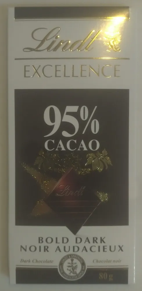 Lindt 95% cacao bold dark chocolate