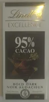 Lindt 95% cacao bold dark chocolate