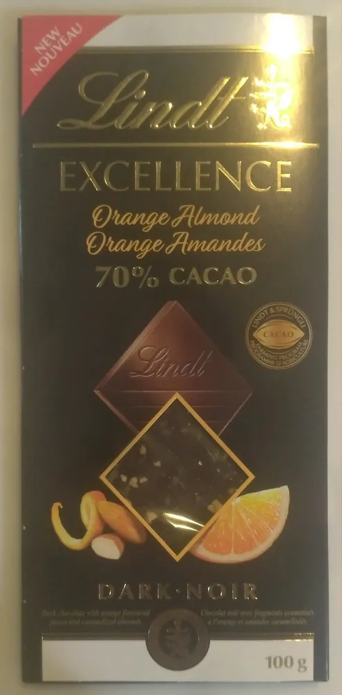70% Cacao Orange Almond Dark Lindt Excellence