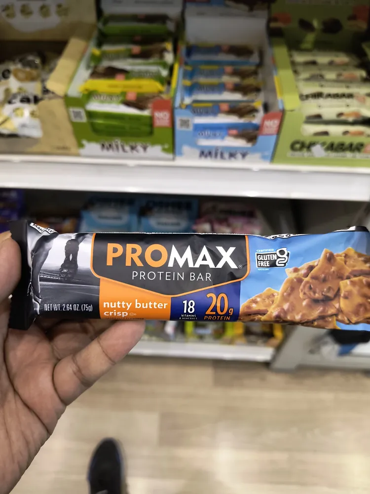 Pro max protein bar nutty butter crisp