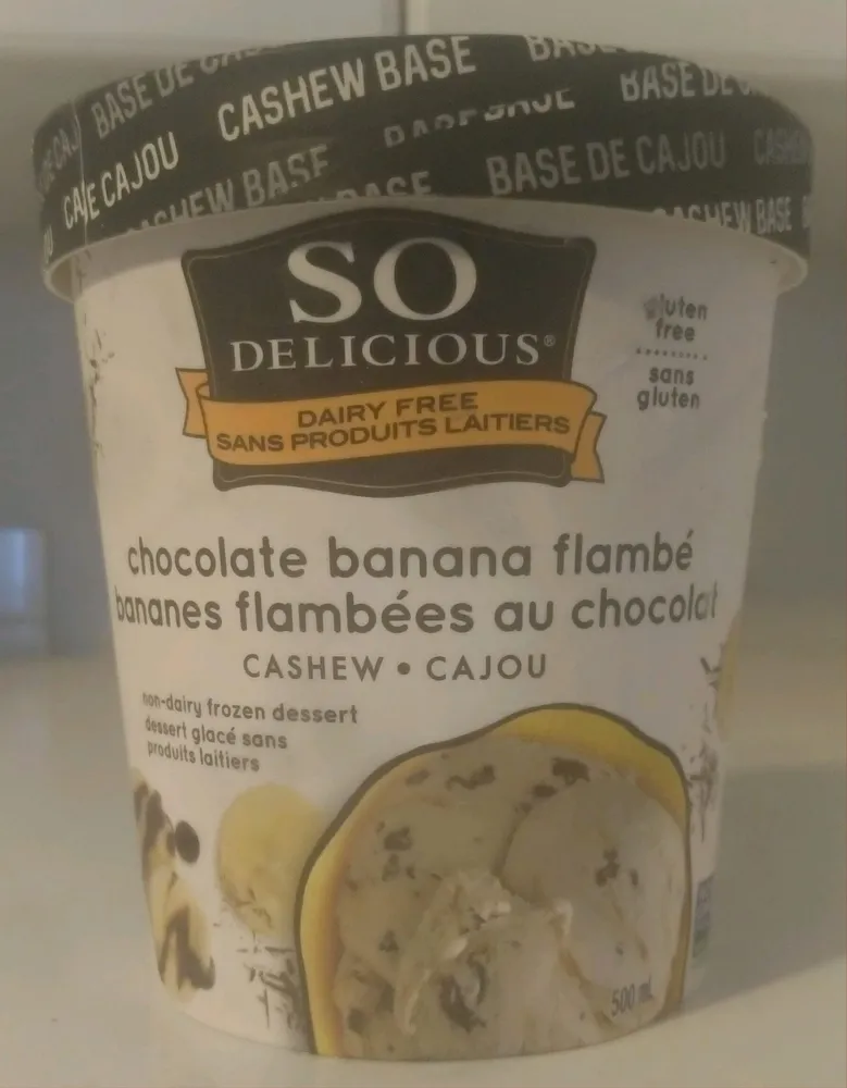 Bananas Foster (Chocolate Banana Flambé) Cashew Milk Non-Dairy Ice Cream