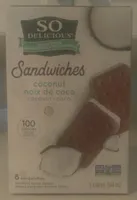 Coconut Base Non-dairy Frozen Dessert Sandwich