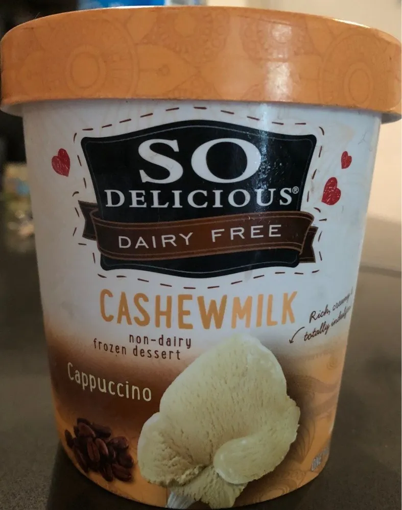Cappuccino cashew milk non-dairy frozen dessert, cappuccino
