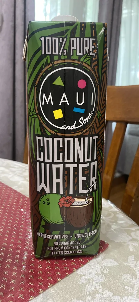 100% pure coconut water