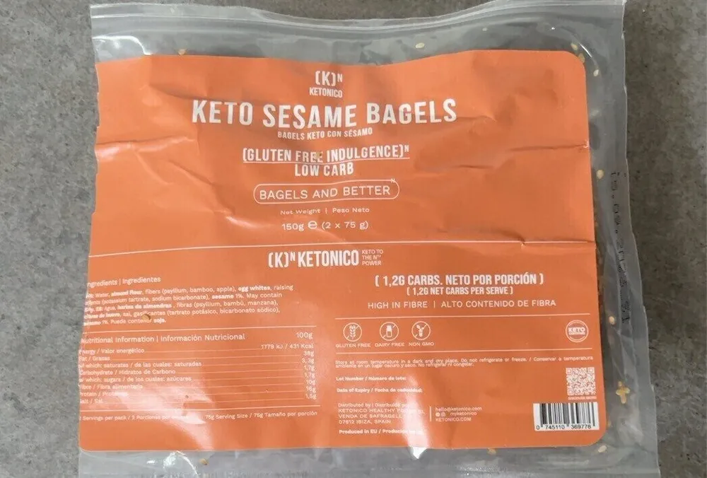 Keto sesame bagel