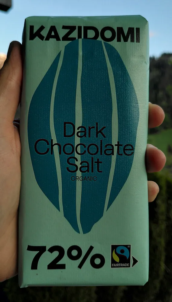 Chocolat noir 72% à la pointe de sel