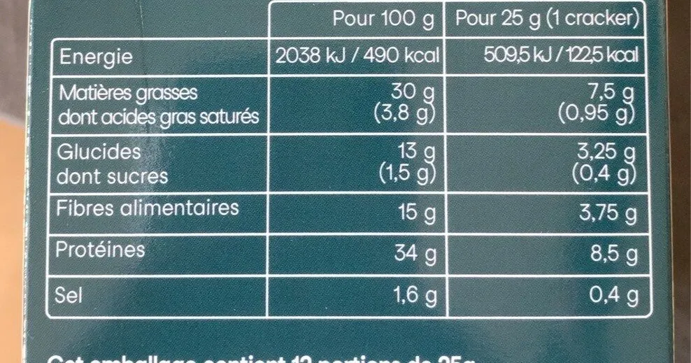 Crackers aux 3 graines