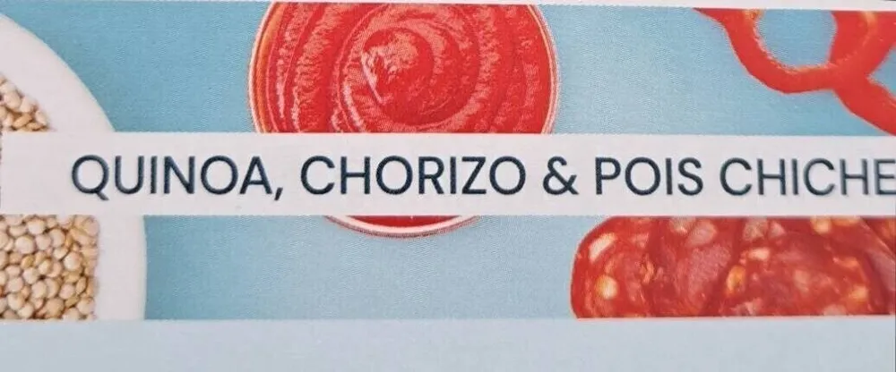 Quinoa, chorizo, pois chiches