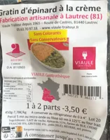 Gratin d’epinards a la creme