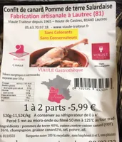 Confit de canard Pomme de terre Salardaise