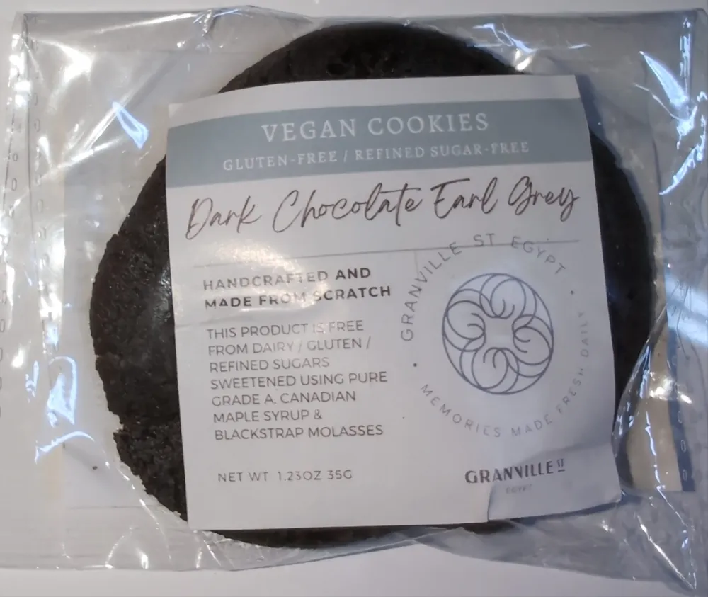 Vegan Cookies, Dark Chocolate Earl Grey