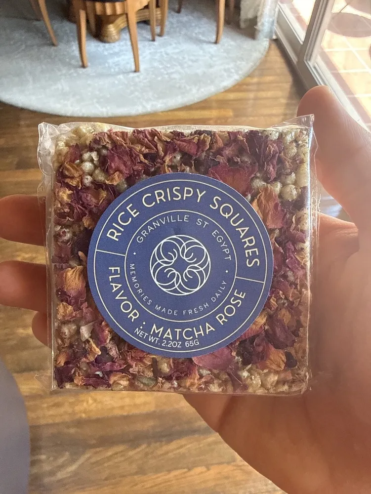 Matcha Rose Rice Crispy Square