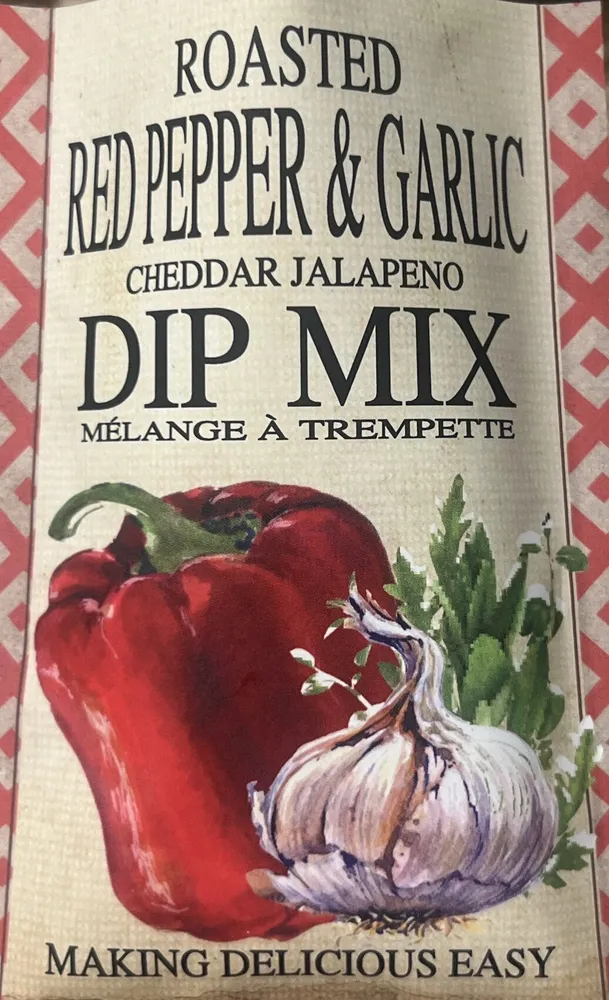 Roasted Red Pepper & Garlic Cheddar Jalepeno Dip Mix