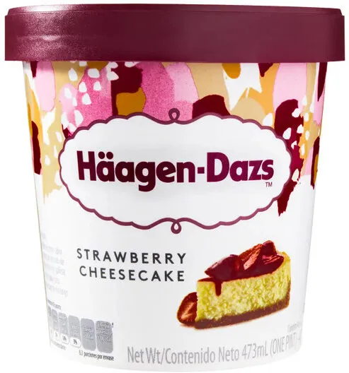 Sorvete Cheesecake De Morango Häagen Dazs Pote 473ml