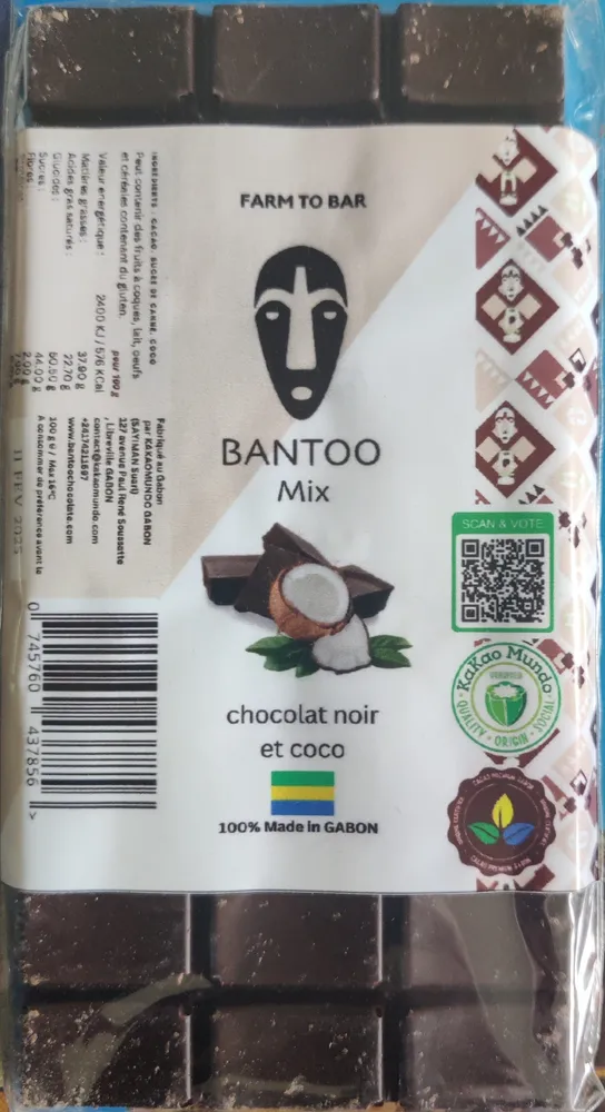 BANTOO Mix chocolat noir et xoco