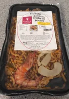 Fideua gambas,seiche et poulet