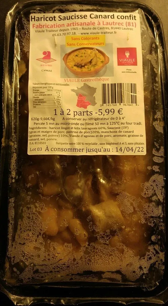 Haricots Saucisse Canard confit