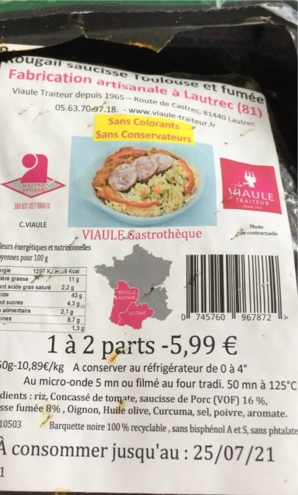 Rougail saucisse toulouse et fumee