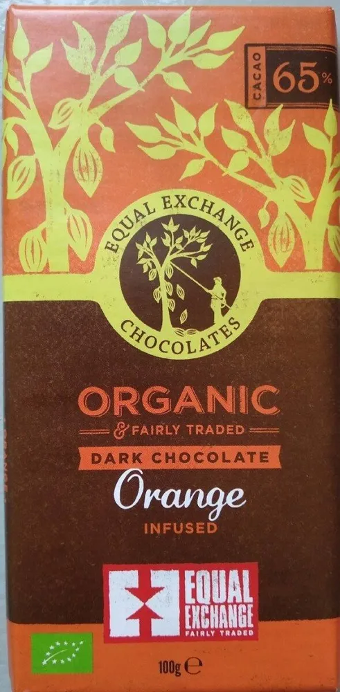 Organic dark chocolate orange infused
