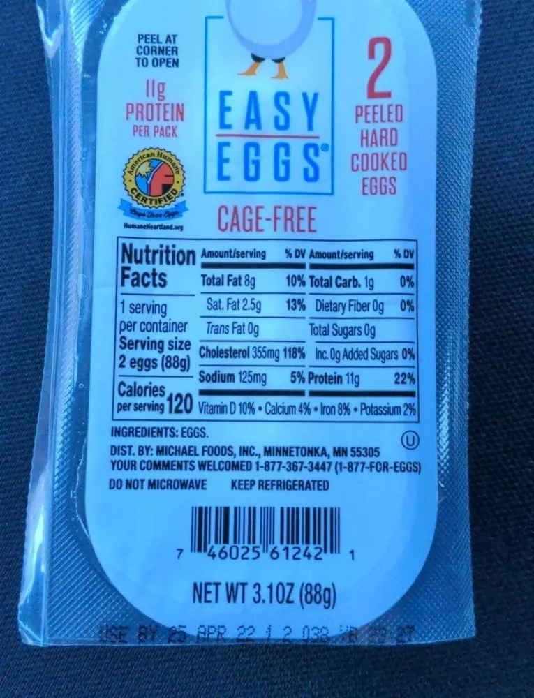 Peeled Hard Cooked Eggs