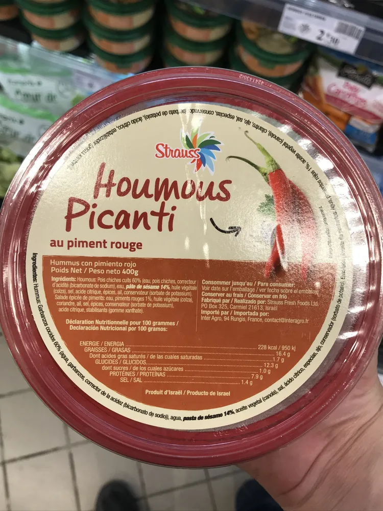 Houmous picanti au piment rouge