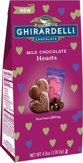 Valentine's day milk chocolate hearts bag