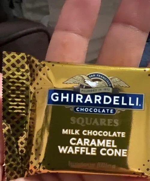 Ghirardelli milk chocolate waffle cone