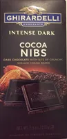 Intense dark chocolate cocoa nibs