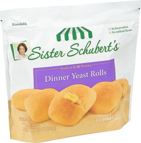 Frozen dinner yeast rolls