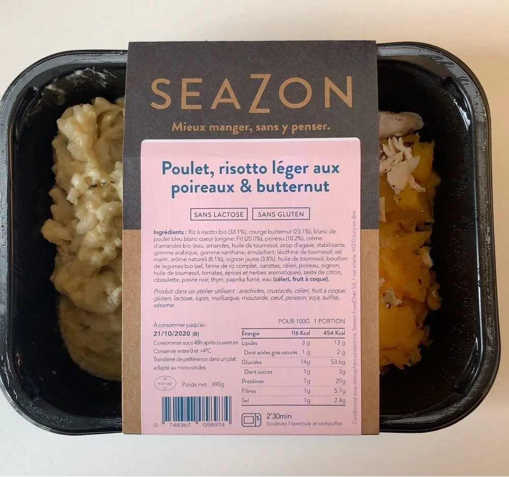 Poulet, Risotto leger aux poireaux & butternut